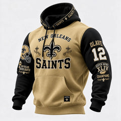 Rugby-print Hooded Sweatshirt