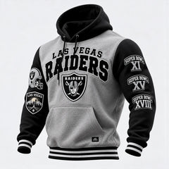Rugby-print Hooded Sweatshirt