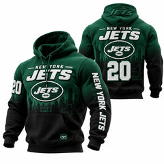 Rugby-print Hooded Sweatshirt