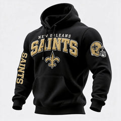 Rugby-print Hooded Sweatshirt