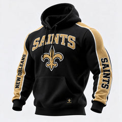 Rugby-print Hooded Sweatshirt