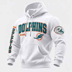 Rugby-print Hooded Sweatshirt