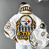 Rugby-print Hoodie