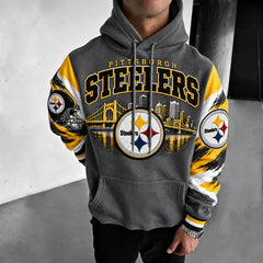 Rugby-print Hoodie
