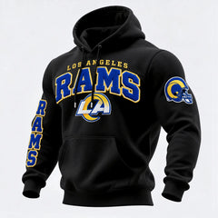 Rugby-print Hooded Sweatshirt