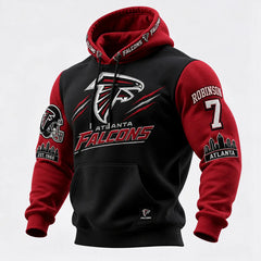 Rugby-print Hooded Sweatshirt