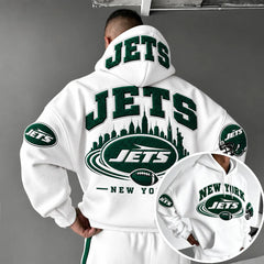 Rugby-print Hoodie