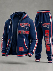 Unisex Casual Football Print Hoodies Set