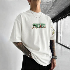 Anime Vintage Waffle Knit T-Shirt