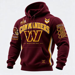 Rugby-print Hooded Sweatshirt