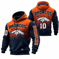 Rugby-print Hooded Sweatshirt