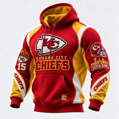Rugby-print Hooded Sweatshirt