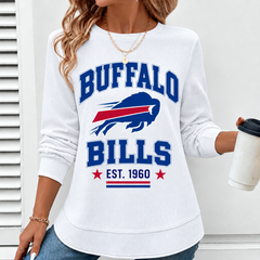 Women's Football Fan Graphic Crewneck Sweatshirt