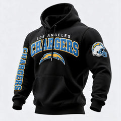 Rugby-print Hooded Sweatshirt