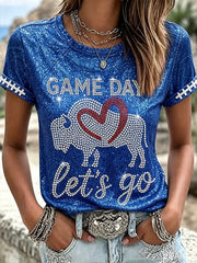 Women's Game Day Buffalo Sparkle Tee