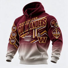 Rugby-print Hooded Sweatshirt