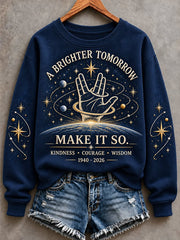 Women's Make It So Print Casual Sweatshirt