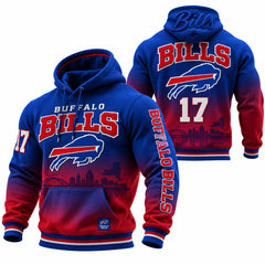 Rugby-print Hooded Sweatshirt