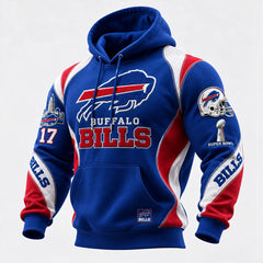 Rugby-print Hooded Sweatshirt