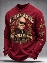 Men's Casual Commemorative Printed Long-Sleeve T-Shirt
