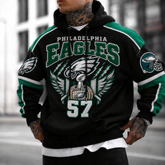 Rugby-print Hoodie