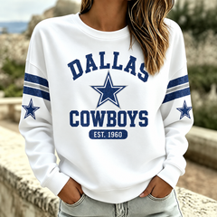 Women's Football Fan Graphic Crewneck Sweatshirt