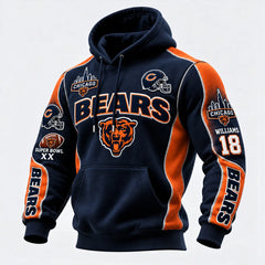 Rugby-print Hooded Sweatshirt