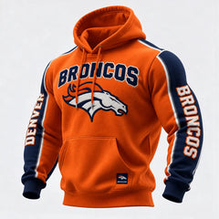 Rugby-print Hooded Sweatshirt