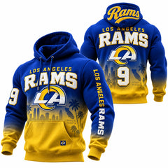 Rugby-print Hooded Sweatshirt
