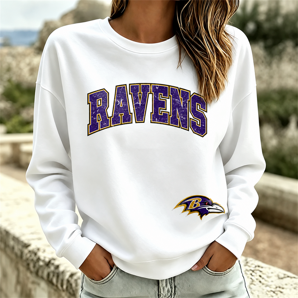 Baltimore Ravens NFL football fan waffle long sleeve shirt