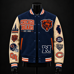 Chicago Bears NFL football fan waffle long sleeve shirt