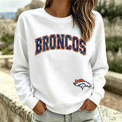 Denver Broncos NFL football fan waffle long sleeve shirt