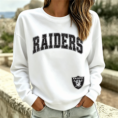 Las Vegas Raiders NFL football fan waffle long sleeve shirt
