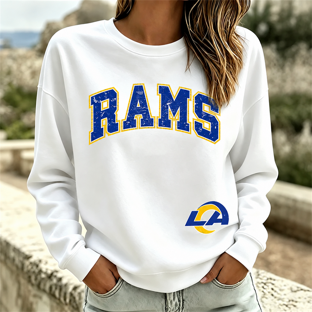 Los Angeles Rams NFL football fan waffle long sleeve shirt