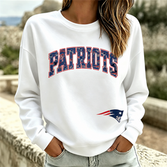 New England Patriots NFL football fan waffle long sleeve shirt