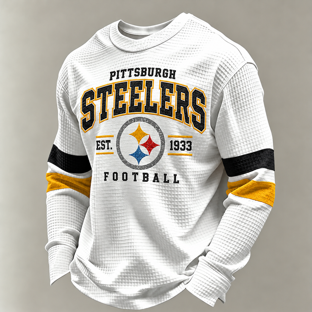 Pittsburgh Steelers Vintage Heritage white waffle long sleeve football fan shirt