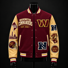 Washington Commanders NFL football fan waffle long sleeve shirt