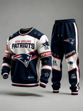 Unisex Casual Football Print Sweatershirt Set
