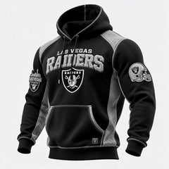 Rugby-print Hooded Sweatshirt