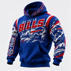 Rugby-print Hooded Sweatshirt