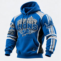 Rugby-print Hooded Sweatshirt