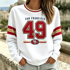 Women's Football Fan Graphic Crewneck Sweatshirt