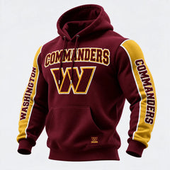 Rugby-print Hooded Sweatshirt