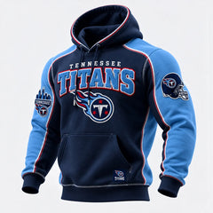 Rugby-print Hooded Sweatshirt