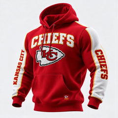 Rugby-print Hooded Sweatshirt