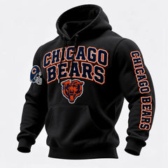 Rugby-print Hooded Sweatshirt