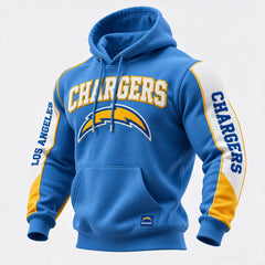 Rugby-print Hooded Sweatshirt
