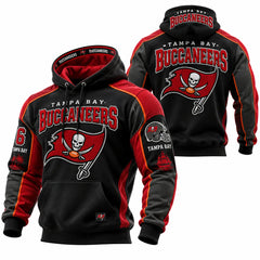 Rugby-print Hooded Sweatshirt
