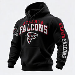 Rugby-print Hooded Sweatshirt