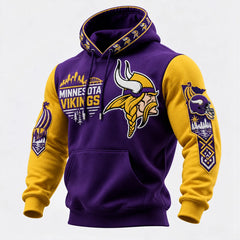 Rugby-print Hooded Sweatshirt
